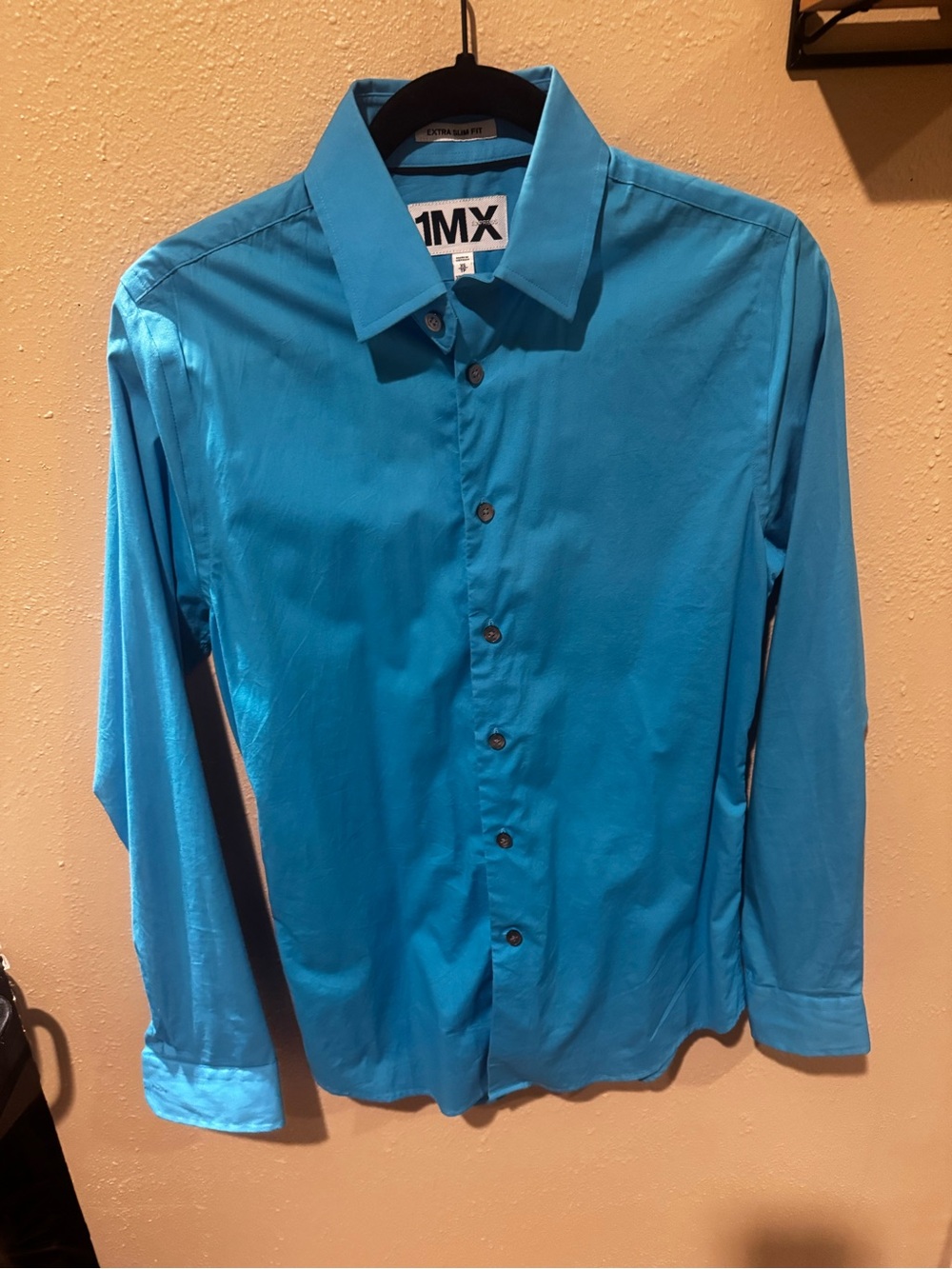Express Men’s Bright Teal Blue Dress Shirt